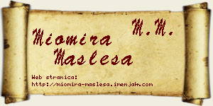 Miomira Masleša vizit kartica